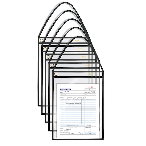 Better Office Products Shop Ticket Holders with Hanging Strap, 9in. x 12in. Stitched Black Heavy Duty Canvas Trim, 15PK 81092 - main